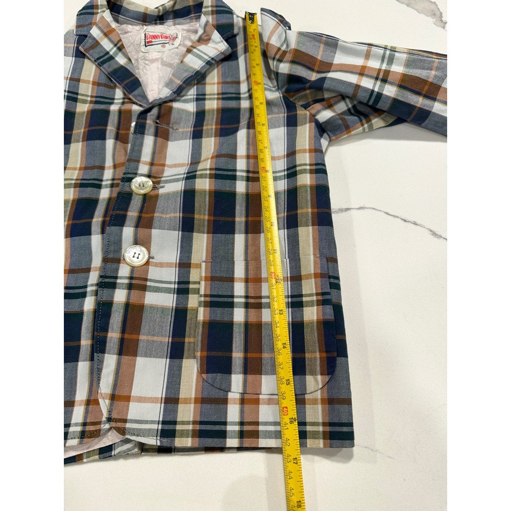 Vtg Danny Dare Kids Plaid Blazer Jacket Button Front Sport Coat 6 - Picture 7 of 7